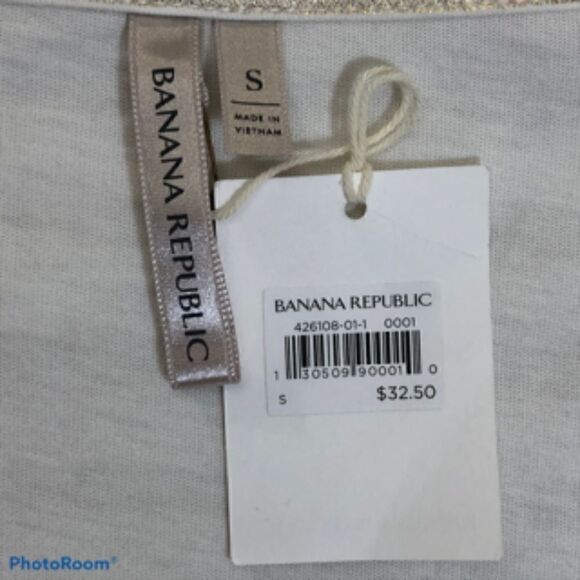 Banana Republic Striped V-Neck Tee - Picture 2 of 5